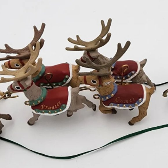 Santa and His Reindeer Collection Hallmark Ornaments - Picture 12 of 14